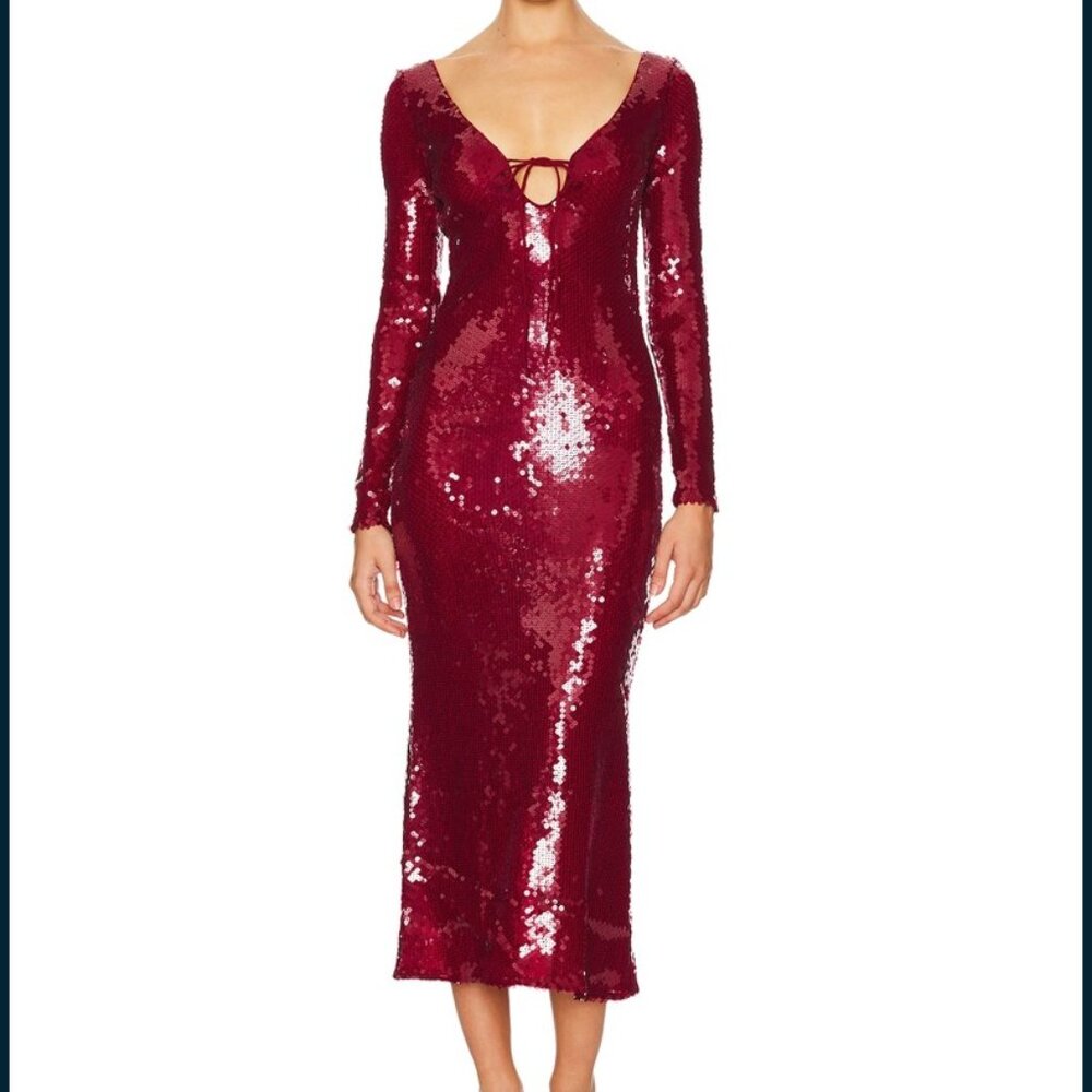 Verona Bardot Sequin Maxi Dress